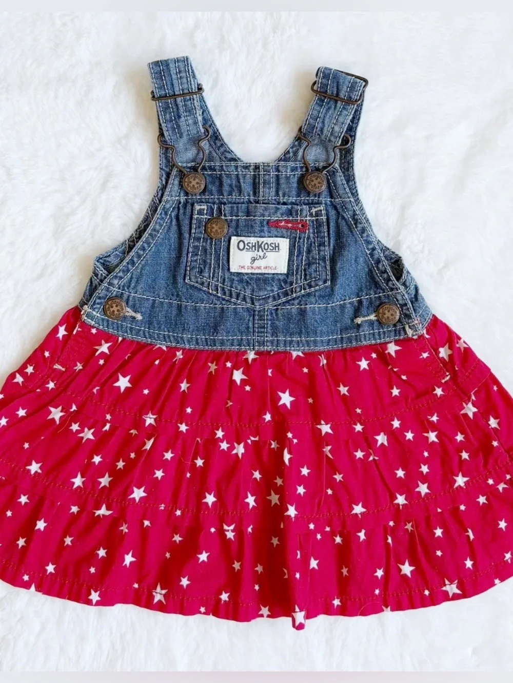 Oshkosh Baby Girls Denim Stars Dress